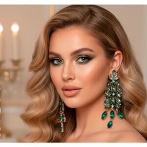 Banana Republic Emerald Green Drop Earrings